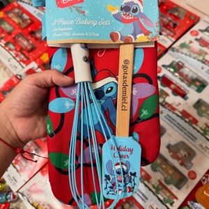 Disney Stitch Holiday Baking Set with Blue Whisk and Red Mitt